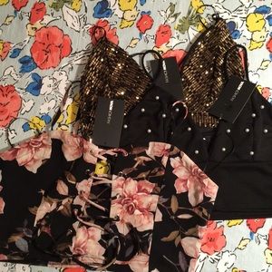 Set of 3 Fashion Nova crop tops